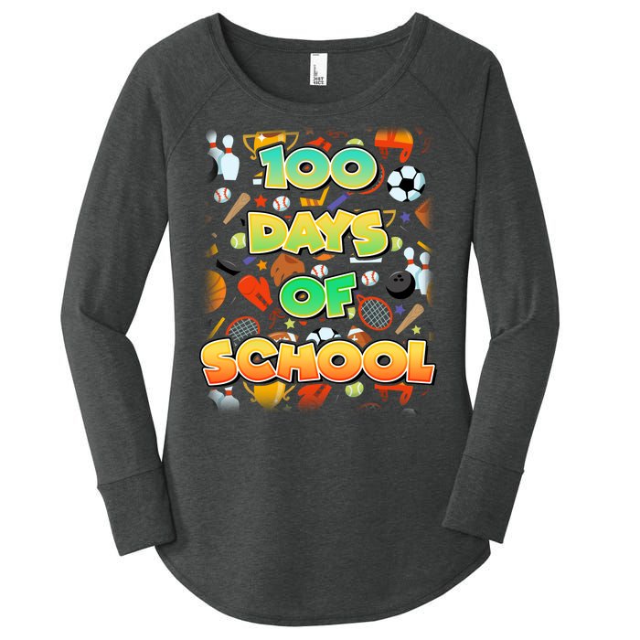 100 Days Of School Sports Women's Perfect Tri Tunic Long Sleeve Shirt