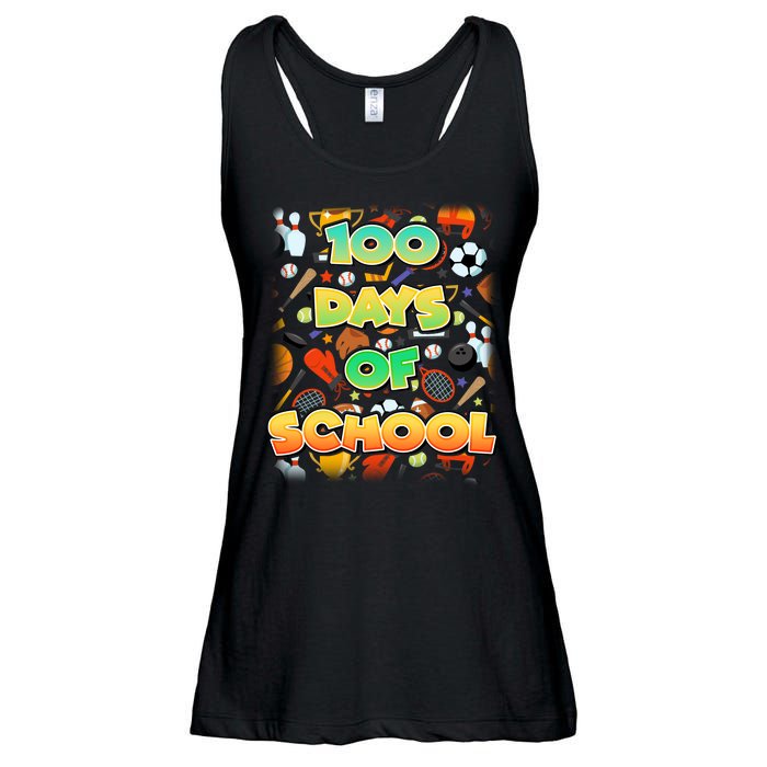 100 Days Of School Sports Ladies Essential Flowy Tank