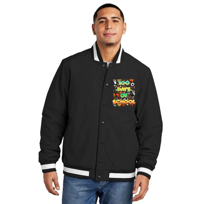 100 Days Of School Sports Insulated Varsity Jacket