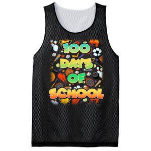 100 Days Of School Sports Mesh Reversible Basketball Jersey Tank