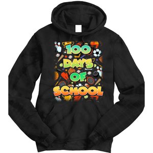 100 Days Of School Sports Tie Dye Hoodie