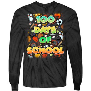 100 Days Of School Sports Tie-Dye Long Sleeve Shirt