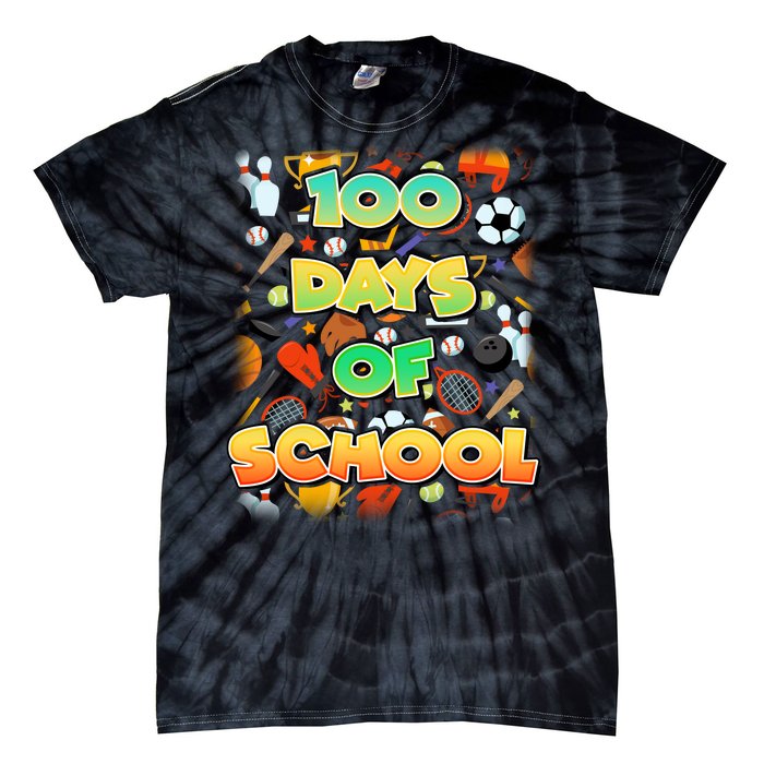 100 Days Of School Sports Tie-Dye T-Shirt