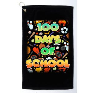 100 Days Of School Sports Platinum Collection Golf Towel