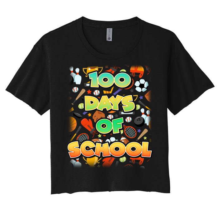 100 Days Of School Sports Women's Crop Top Tee