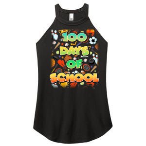 100 Days Of School Sports Women's Perfect Tri Rocker Tank