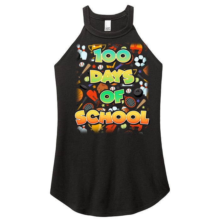 100 Days Of School Sports Women's Perfect Tri Rocker Tank