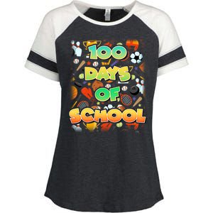 100 Days Of School Sports Enza Ladies Jersey Colorblock Tee