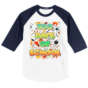 100 Days Of School Sports Baseball Sleeve Shirt