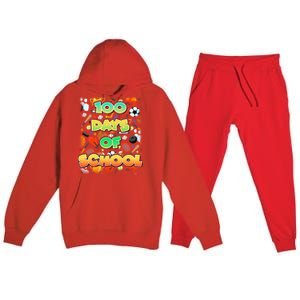 100 Days Of School Sports Premium Hooded Sweatsuit Set