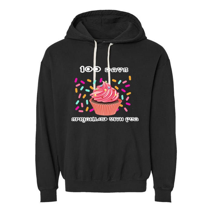 100 Days Of School Sprinkled With Fun Garment-Dyed Fleece Hoodie