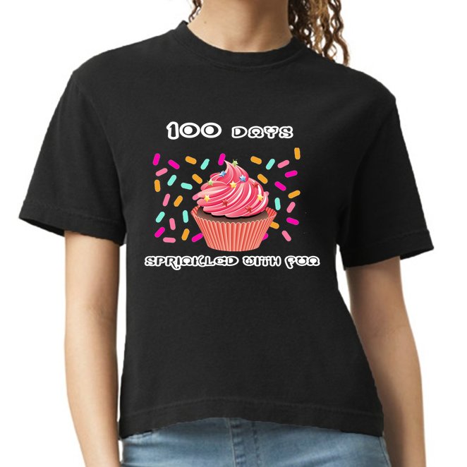 100 Days Of School Sprinkled With Fun Comfort Colors Boxy T-Shirt