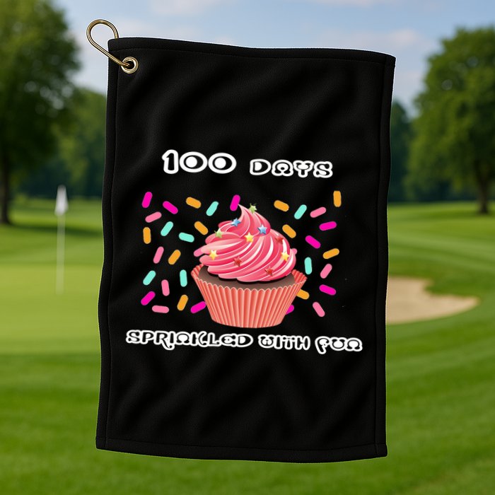 100 Days Of School Sprinkled With Fun Golf Towel