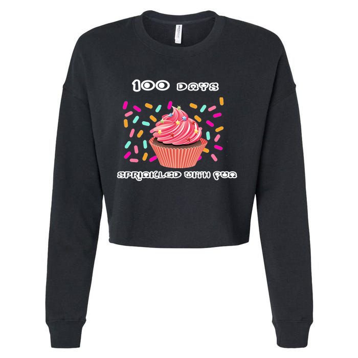 100 Days Of School Sprinkled With Fun Cropped Pullover Crew