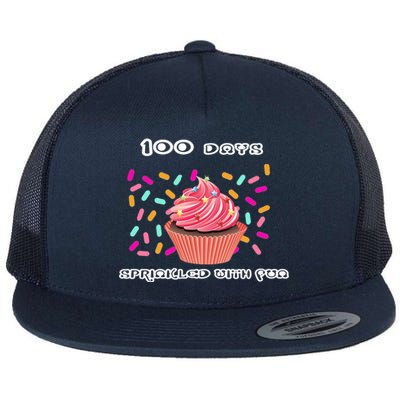 100 Days Of School Sprinkled With Fun Flat Bill Trucker Hat