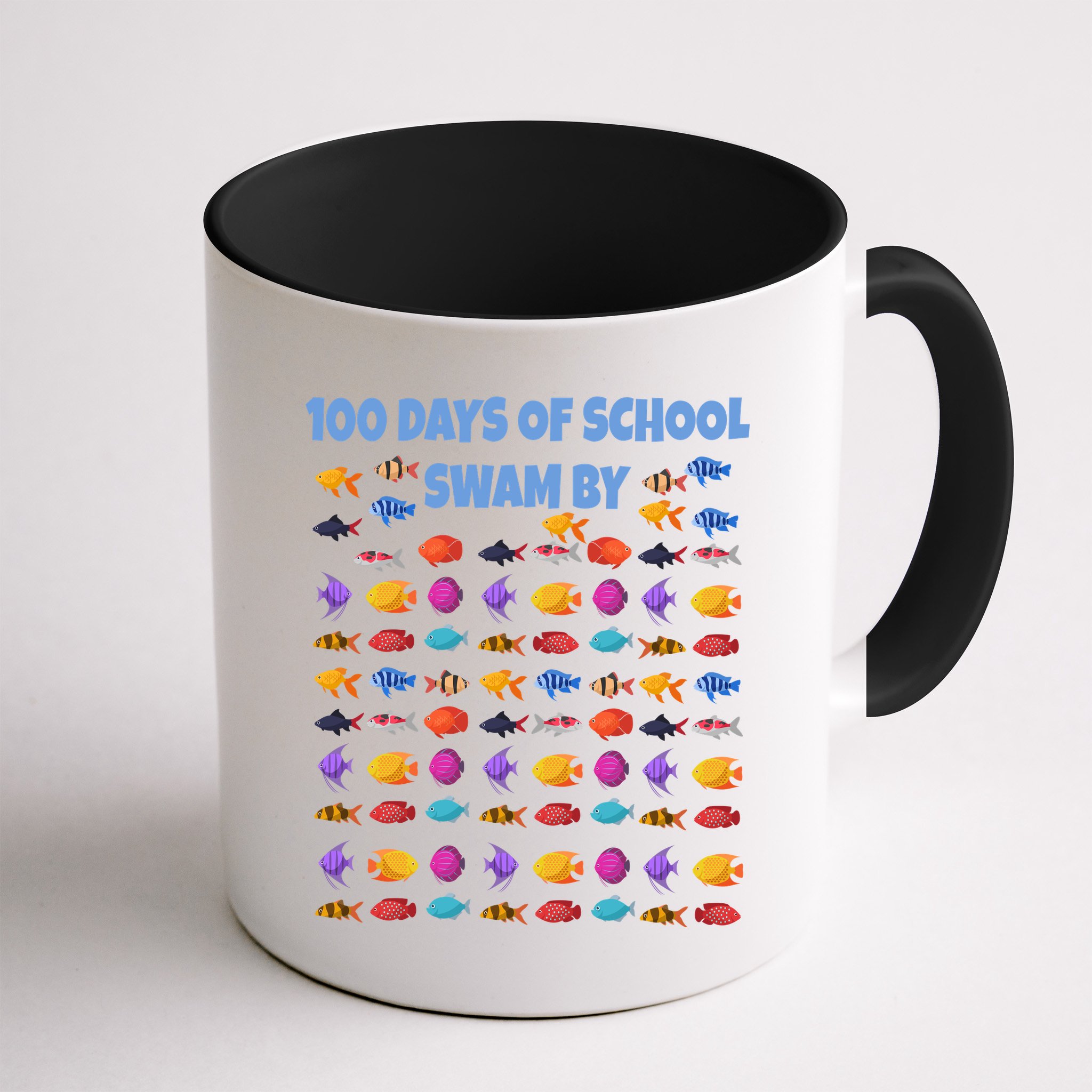 100 Days Of School Swam By Fish Mug