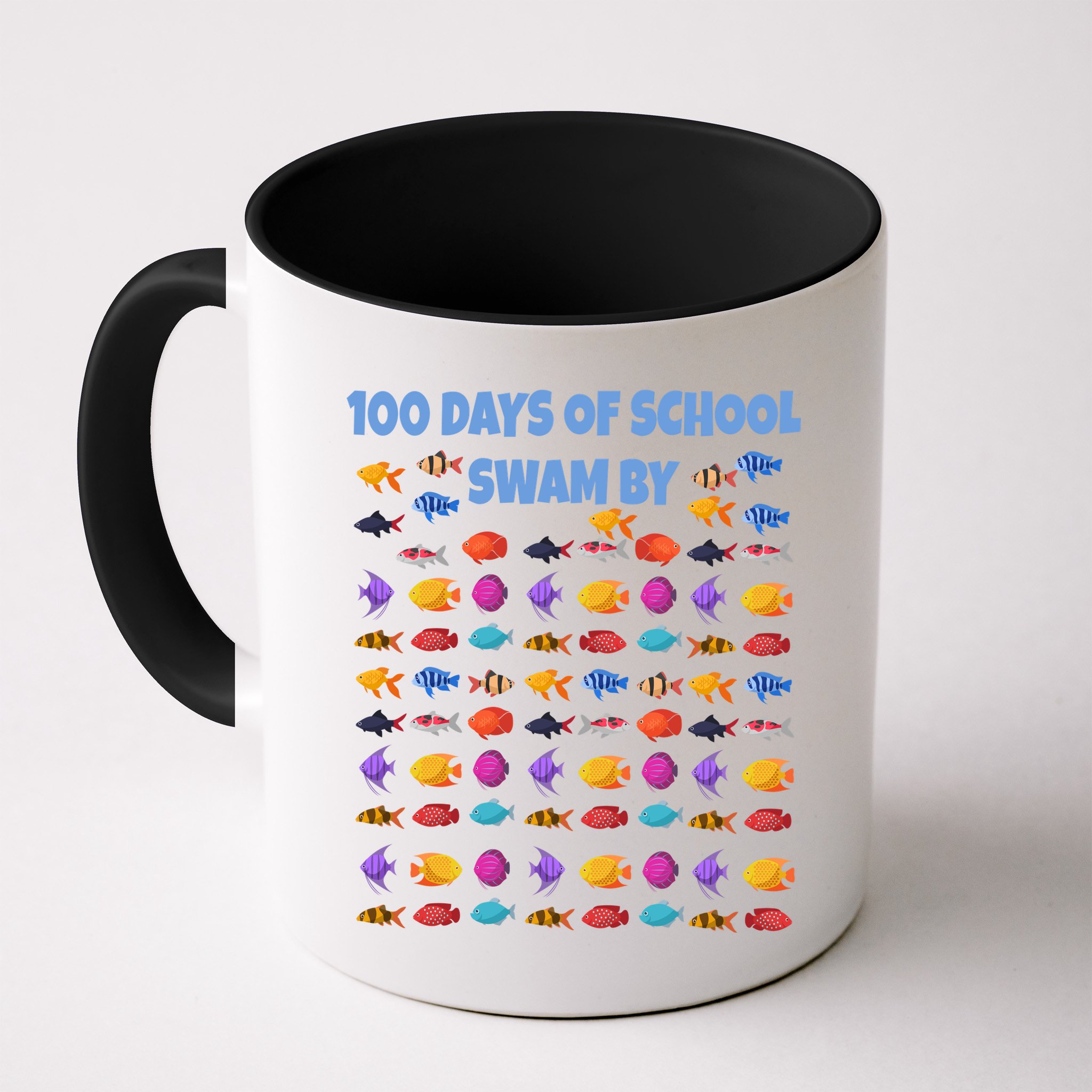 100 Days Of School Swam By Fish Mug