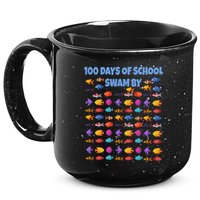 100 Days Of School Swam By Fish 15oz Campfire Ceramic Mug