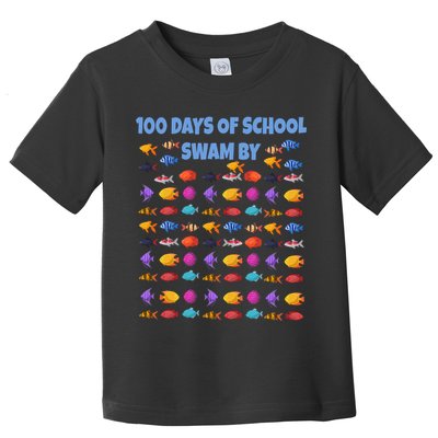 100 Days Of School Swam By Fish Toddler T-Shirt