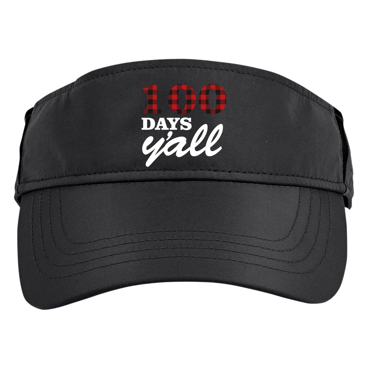 100 Days Of School Y'all Adult Drive Performance Visor