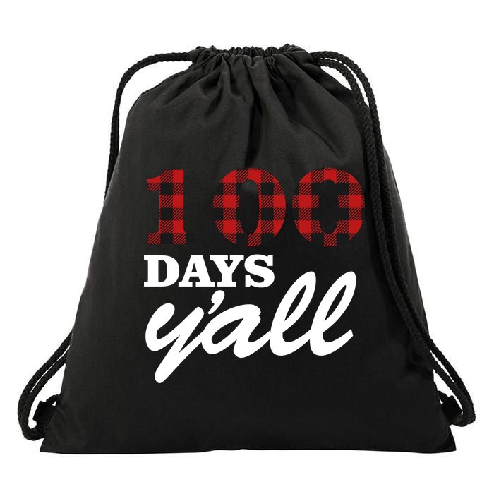 100 Days Of School Y'all Drawstring Bag
