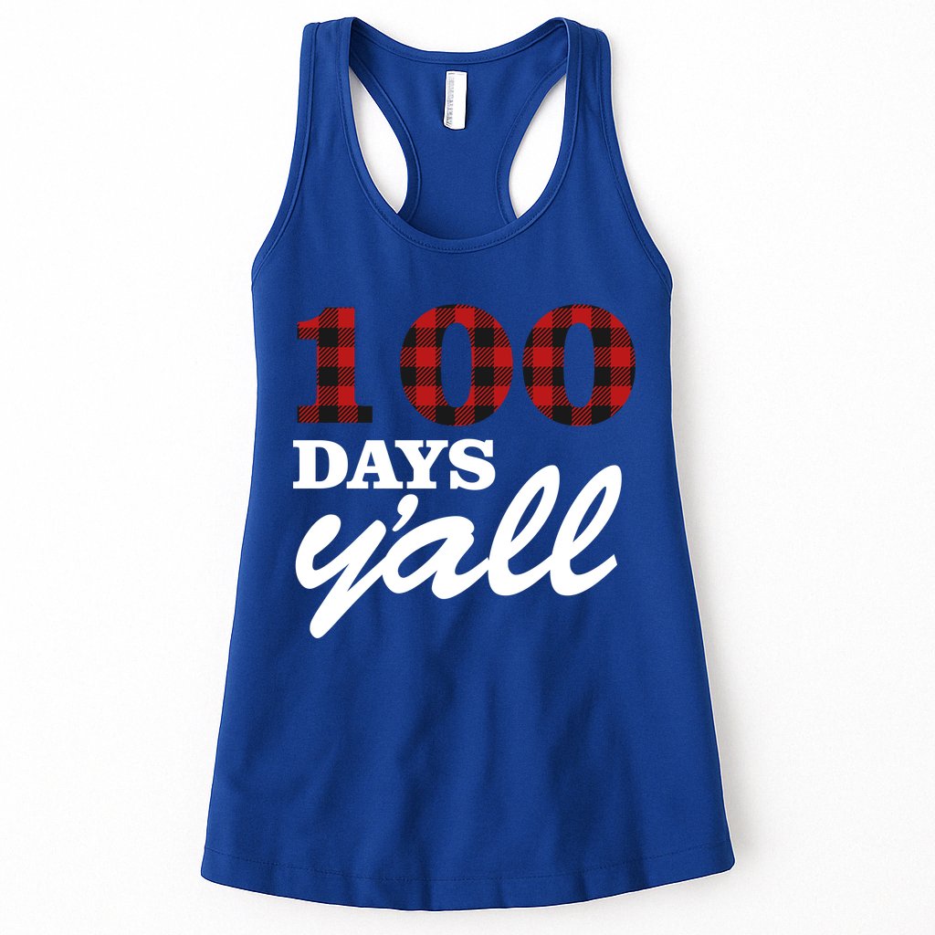 100 Days Of School Y'all Womens Tank Top