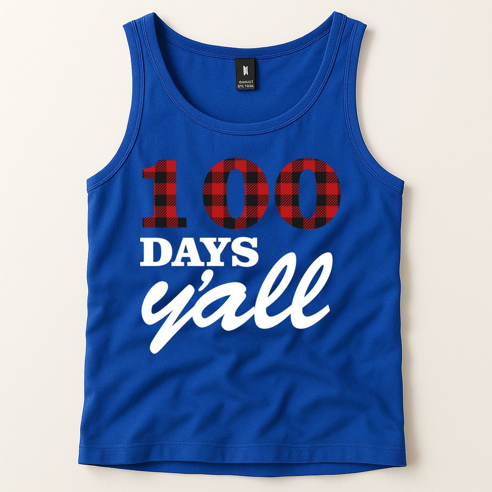 100 Days Of School Y'all Tank Top