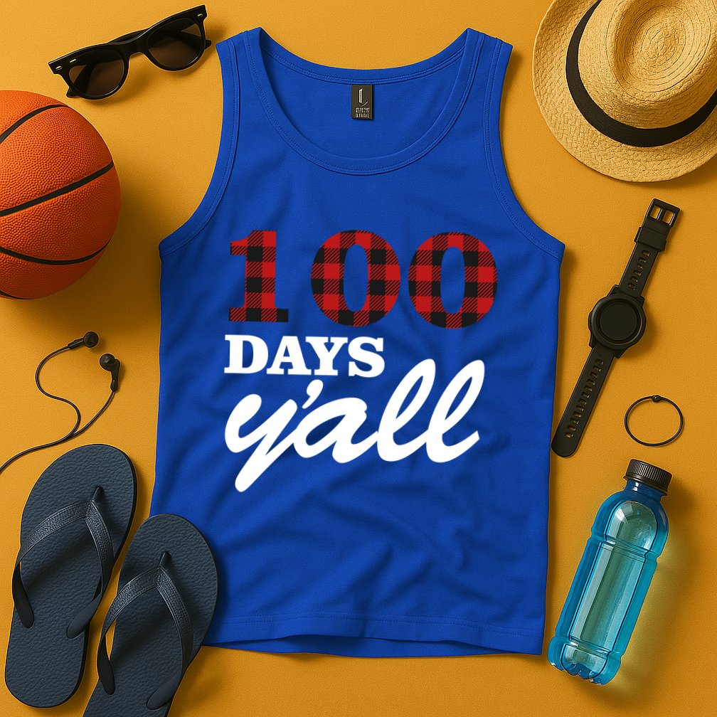 100 Days Of School Y'all Tank Top