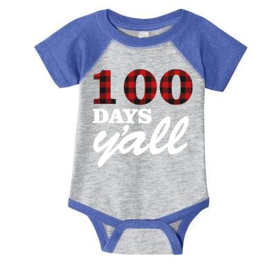 100 Days Of School Y'all Infant Baby Jersey Bodysuit