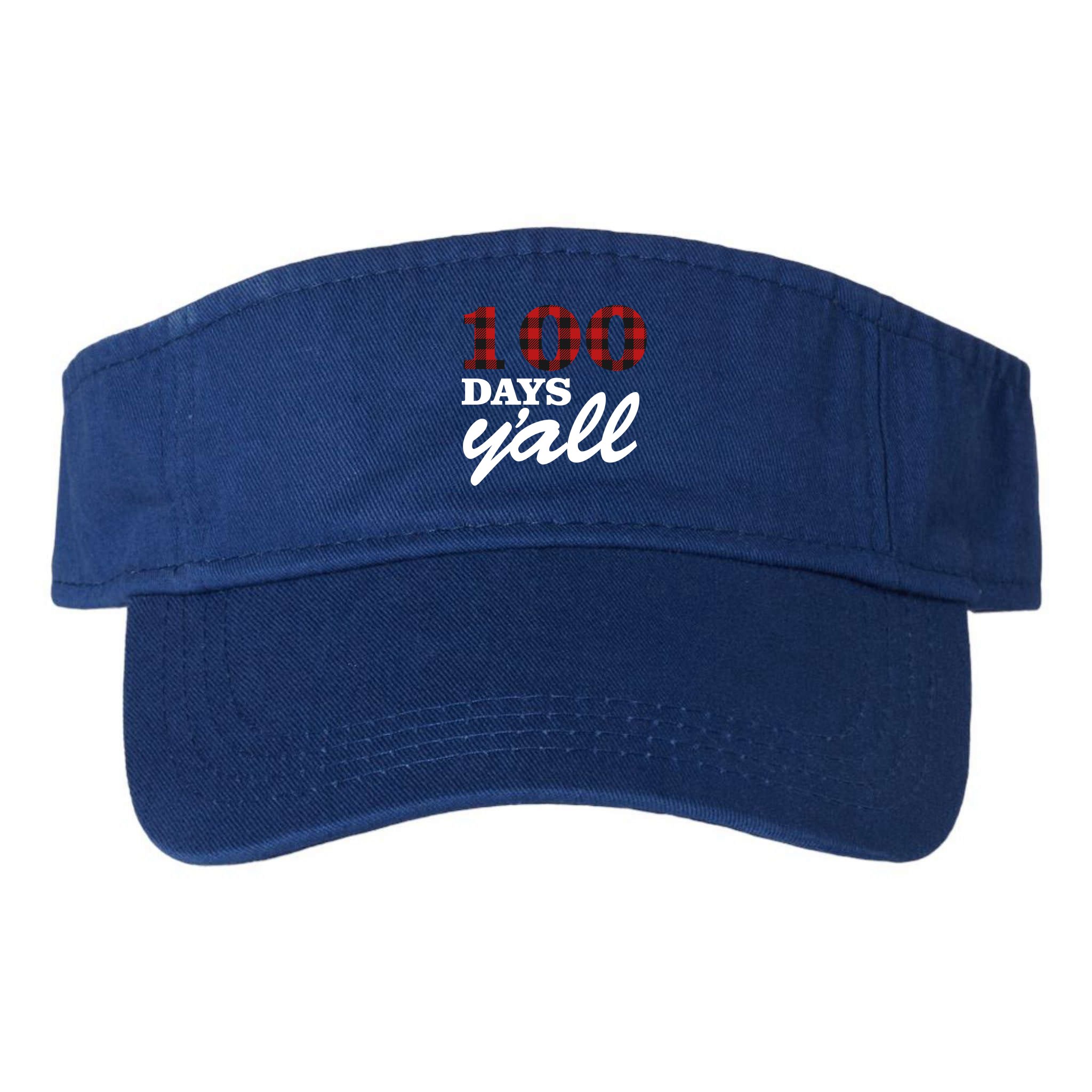100 Days Of School Y'all Visor