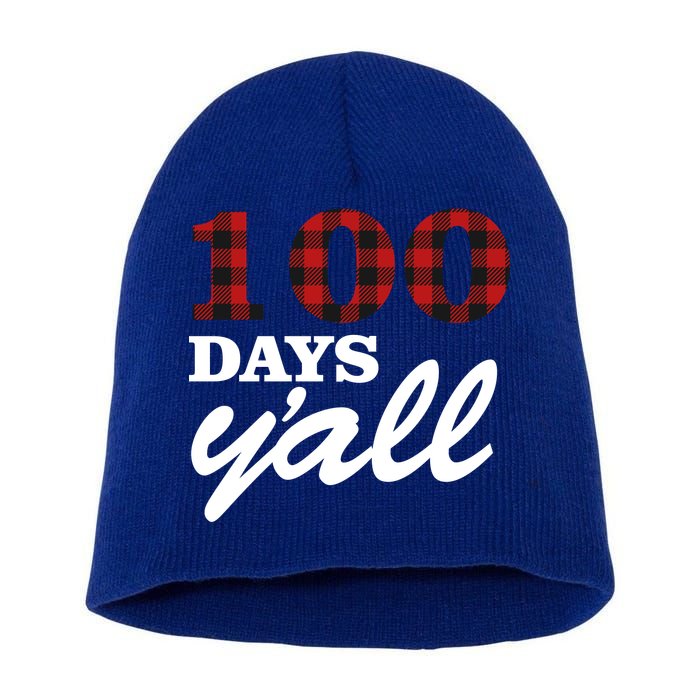 100 Days Of School Y'all Short Acrylic Beanie