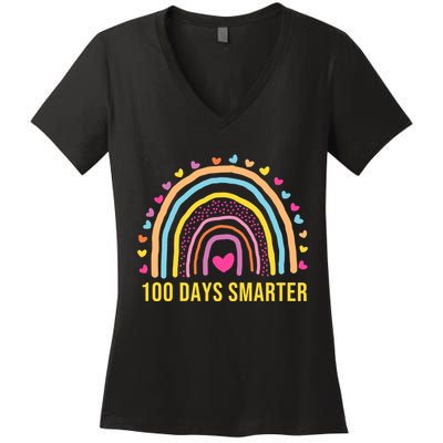 100 Days Smarter Women's V-Neck T-Shirt