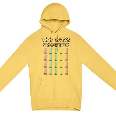 100 Days Smarter 100th Day Of School Premium Pullover Hoodie