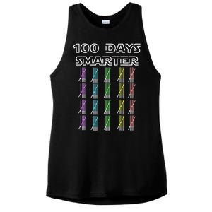 100 Days Smarter 100th Day Of School Ladies PosiCharge Tri-Blend Wicking Tank