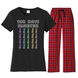 100 Days Smarter 100th Day Of School Women's Flannel Pajama Set