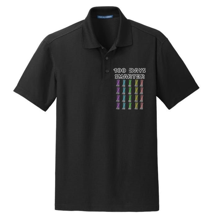 100 Days Smarter 100th Day Of School Dry Zone Grid Polo