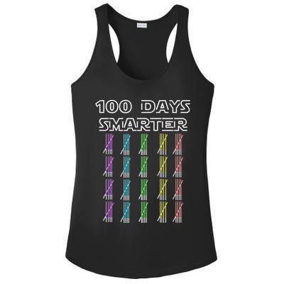 100 Days Smarter 100th Day Of School Ladies PosiCharge Competitor Racerback Tank