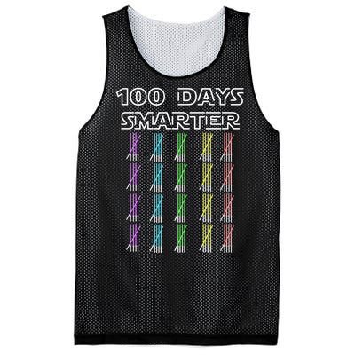 100 Days Smarter 100th Day Of School Mesh Reversible Basketball Jersey Tank