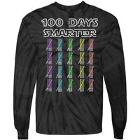 100 Days Smarter 100th Day Of School Tie-Dye Long Sleeve Shirt