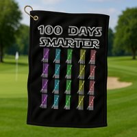 100 Days Smarter 100th Day Of School Golf Towel