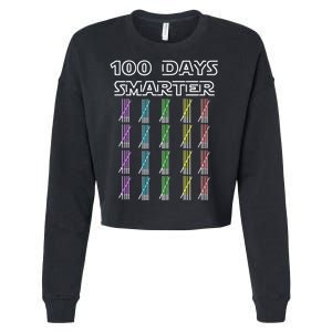 100 Days Smarter 100th Day Of School Cropped Pullover Crew