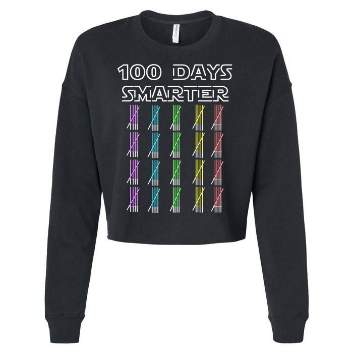 100 Days Smarter 100th Day Of School Cropped Pullover Crew