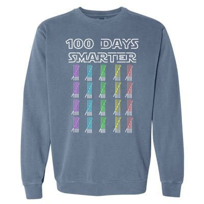 100 Days Smarter 100th Day Of School Garment-Dyed Sweatshirt