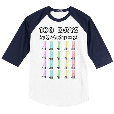 100 Days Smarter 100th Day Of School Baseball Sleeve Shirt