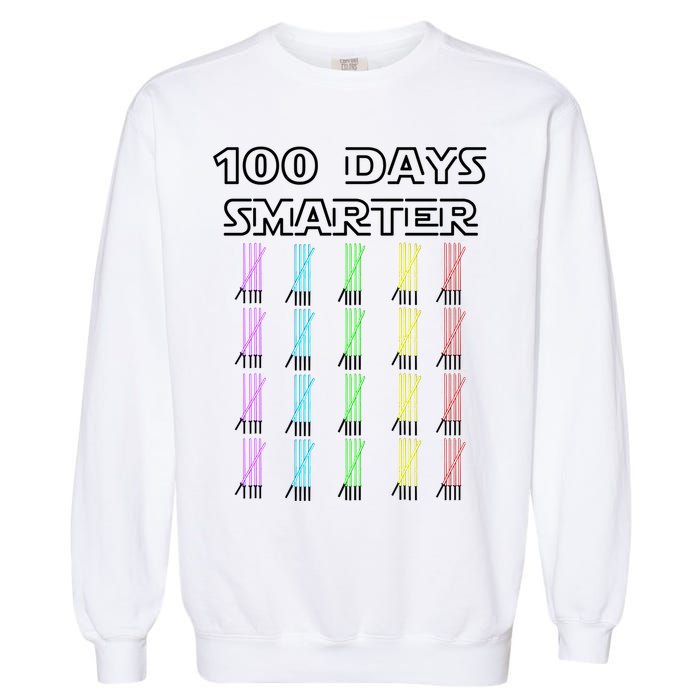 100 Days Smarter 100th Day Of School Garment-Dyed Sweatshirt