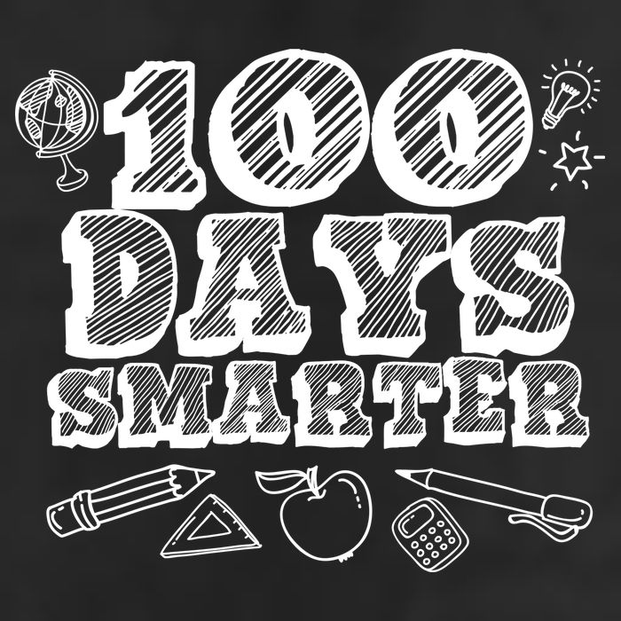 100 Days Smarter Funny 100 Days Of School 7 Panel Mesh Trucker Snapback Hat