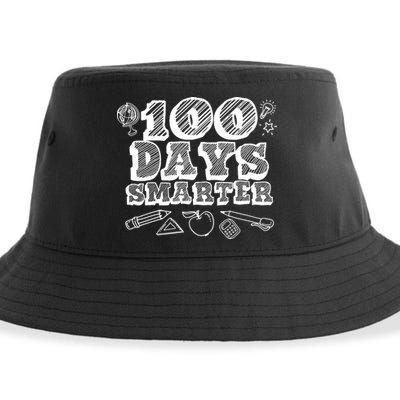 100 Days Smarter Funny 100 Days Of School Sustainable Bucket Hat