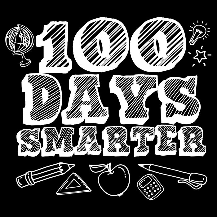 100 Days Smarter Funny 100 Days Of School Flat Bill Trucker Hat