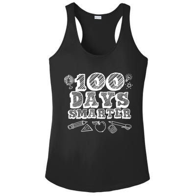 100 Days Smarter Funny 100 Days Of School Ladies PosiCharge Competitor Racerback Tank