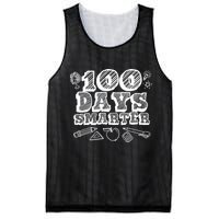 100 Days Smarter Funny 100 Days Of School Mesh Reversible Basketball Jersey Tank